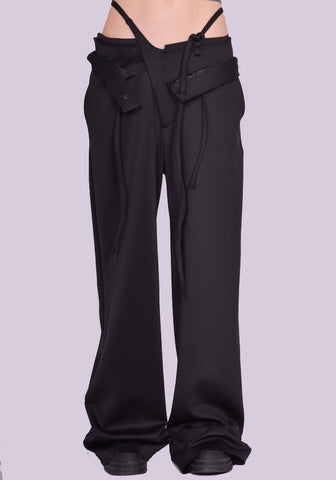 OTTOLINGER 2302410 DOUBLE WAISTBAND SUIT TROUSERS BLACK SS24 | DOSHABURI Online Shop