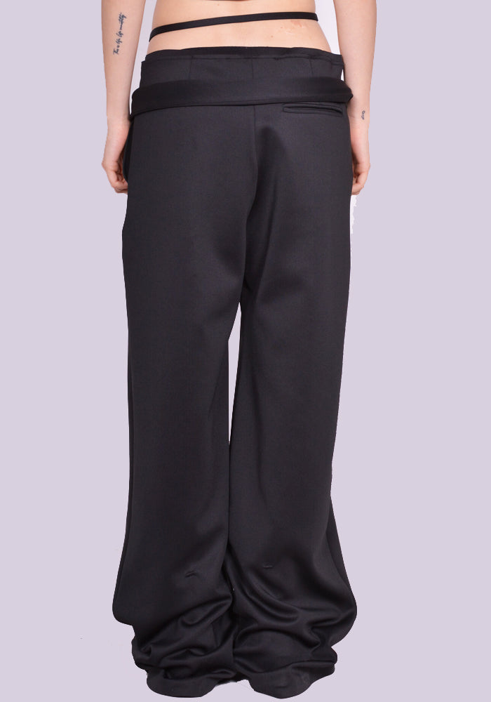 OTTOLINGER DOUBLE WAISTBAND SUIT TROUSERS BLACK SS24 | 50 OTTOLINGER DOUBLE WAISTBAND SUIT TROUSERS BLACK SS24 | 50
