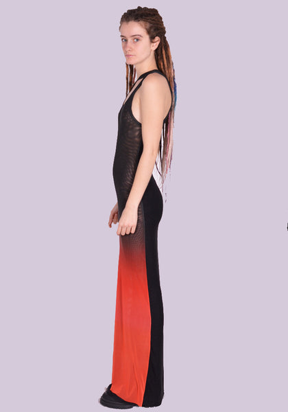 OTTOLINGER 0102702 MESH MAXI TANK-DRESS FADE PRINT SS24 | DOSHABURI Online Shop