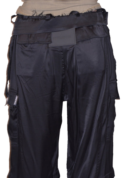 OTTOLINGER 111-200111-01 SHIRTING BAGGY CARGO PANTS BLACK (New Season SS25)
