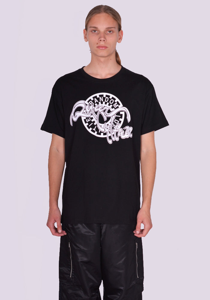 RANDOM IDENTITIES JS-83S-22 PRINTED T-SHIRT BLACK FW23 | DOSHABURI Online Shop