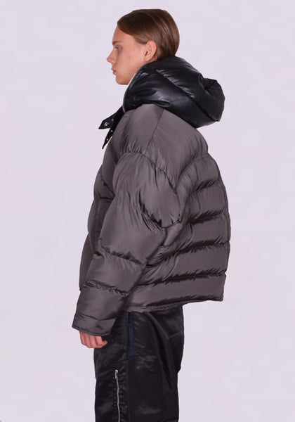 RANDOM IDENTITIES NY-15-22 DUVET PUFFER JACKET CHARCOAL