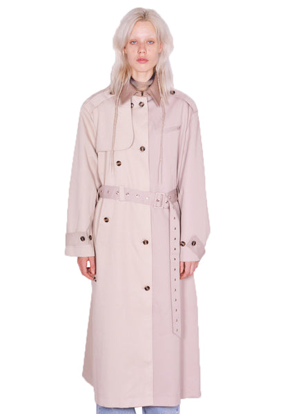 ROKH R8CA69 VM 43 LONG TRENCH COAT 43 MULTI-BEIGE FW23 | DOSHABURI Online Shop