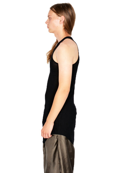 RICK OWENS MEN BASIC RIB TANKTOP BLACK FW23 | DOSHABURI Online Shop