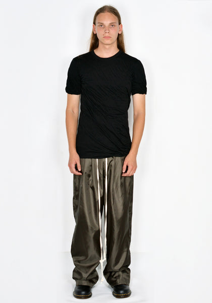 RICK OWENS MEN RU02C7256 UC 09 DOUBLE LAYERED T-SHIRT BLACK FW23 | DOSHABURI Online Shop