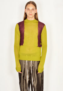 RICK OWENS MEN RU02C7645 KHRN KNIT SWEATER HARNESS ACID/AMETHYST FW23 | DOSHABURI Online Shop