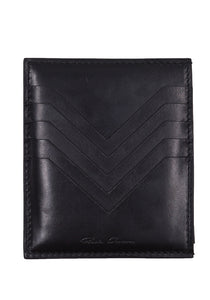 RICK OWENS MEN SQUARE LEATHER CARD HOLDER FW23 | DOSHABURI Online Shop