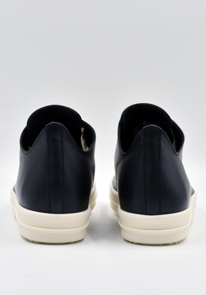 RICK OWENS RU02C7891 LPO LOW SNEAKERS BLACK/MILK FW23