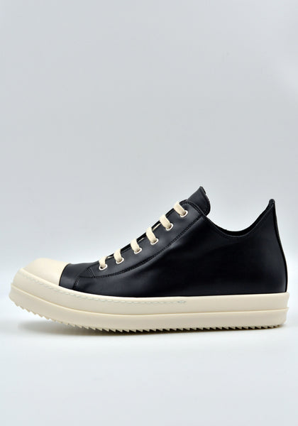 RICK OWENS RU02C7891 LPO 911 LOW SNEAKERS BLACK/MILK FW23 | DOSHABURI Shop