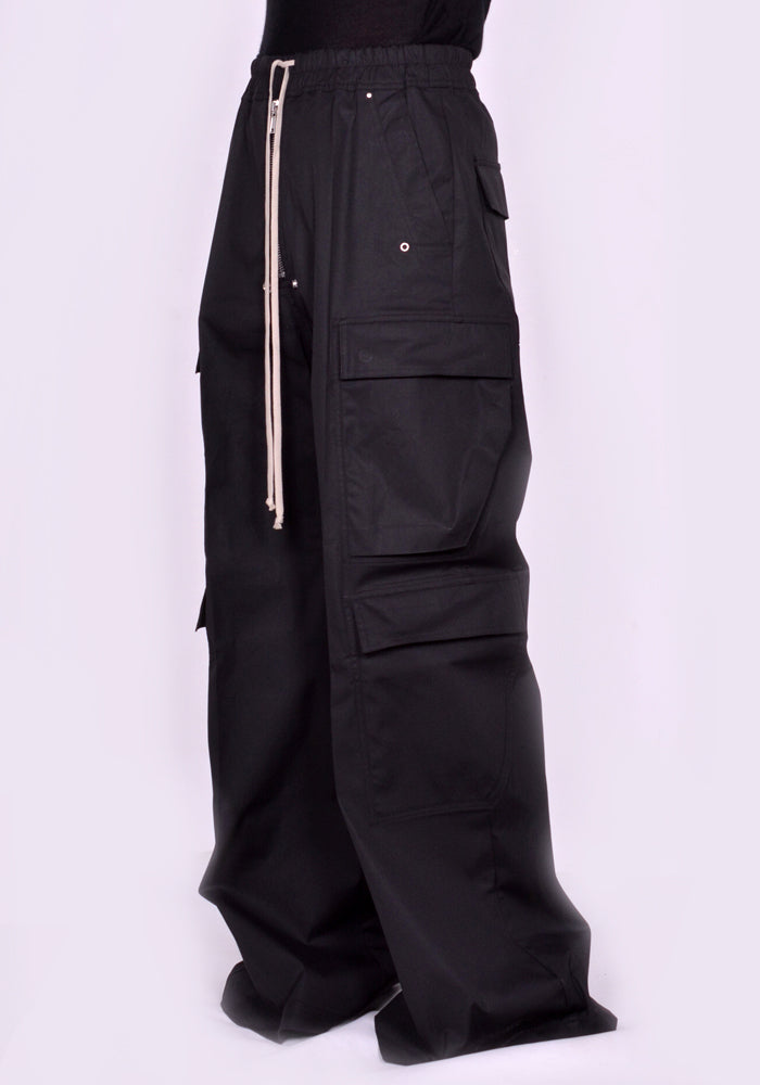 RICK OWENS MEN BELAS CARGO PANTS BLACK FW23