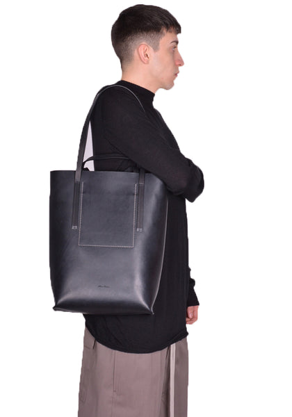 RICK OWENS MEN RA01D0463 LGE MEDIUM SHOPPER BAG BLACK SS24｜DOSHABURI Online Shop