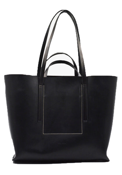 RICK OWENS MEN RA01D0462 LGE 09 LEATHER BAG-SHOPPER BLACK SS24 | DOSHABURI Online Shop