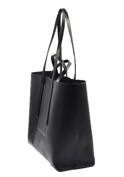 RICK OWENS MEN RA01D0462 LGE 09 LEATHER BAG-SHOPPER BLACK SS24 | DOSHABURI Online Shop