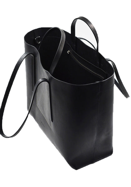 RICK OWENS MEN RA01D0462 LGE 09 LEATHER BAG-SHOPPER BLACK SS24 | DOSHABURI Online Shop