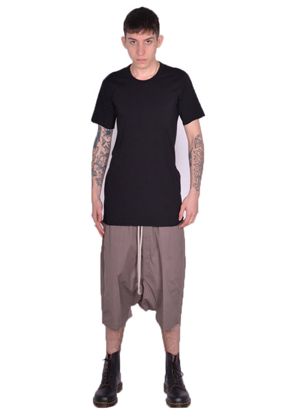 RICK OWENS MEN  RU01D3251 JA 09 BASIC T-SHIRT BLACK SS24 | DOSHABURI Online Shop