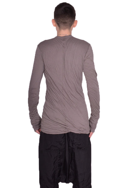 RICK OWENS RU01D3257 UC DOUBLE LAYERED LONG SLEEVE T-SHIRT DUST SS24 | DOSHABURI Online Shop