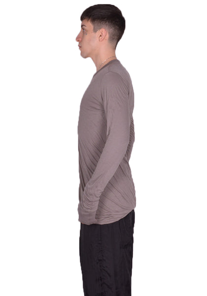 RICK OWENS RU01D3257 UC DOUBLE LAYERED LONG SLEEVE T-SHIRT DUST SS24 | DOSHABURI Online Shop