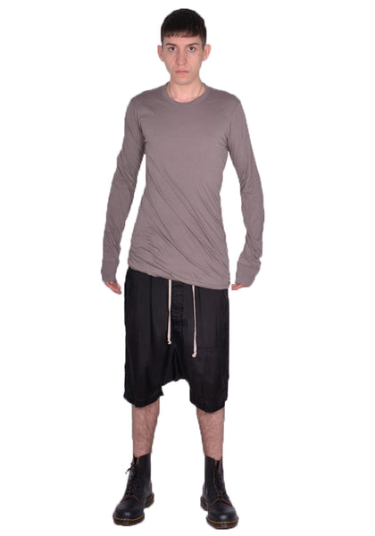 RICK OWENS RU01D3257 UC DOUBLE LAYERED LONG SLEEVE T-SHIRT DUST SS24 | DOSHABURI Online Shop