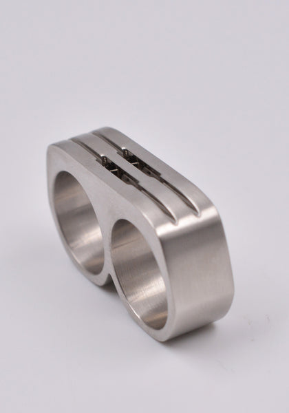 RICK OWENS MEN RJ0000055 MMT DOUBLE GRILL RING PALLADIO SS24 | DOSHABURI Online Shop
