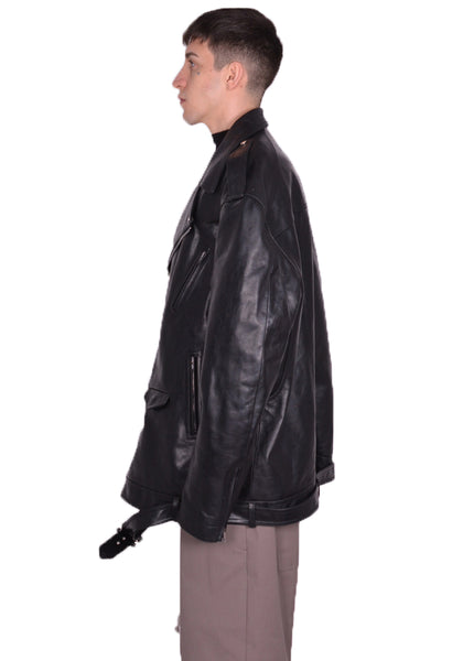 RICK OWENS JUMBO LUKE STOOGES JACKET BLACK SS24 | DOSHABURI Shop