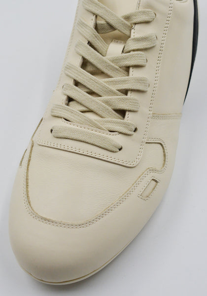 RICK OWENS MEN RU02E1889 LCO MINIMAL SNEAKERS MILK/BLACK/MILK (New Season FW25)