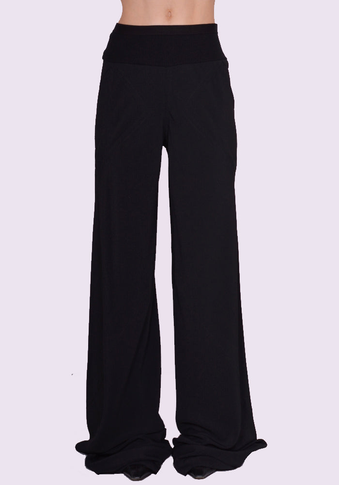 RICK OWENS WOMEN RO02C1301 CC 09 BIAS PANTS BLACK FW23 | DOSHABURI Online Shop