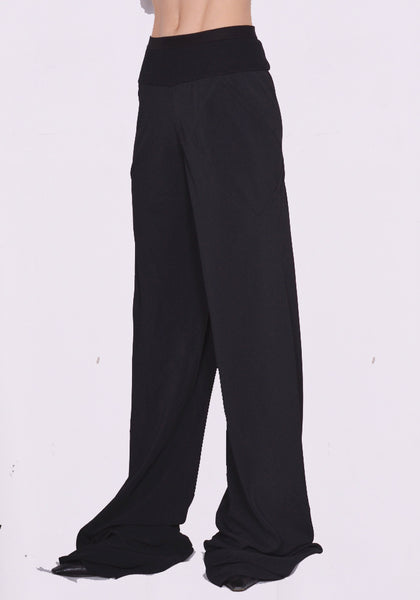 RICK OWENS WOMEN RO02C1301 CC 09 BIAS PANTS BLACK FW23 | DOSHABURI Online Shop