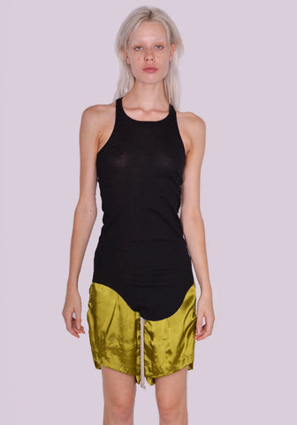 RICK OWENS WOMEN BASIC RIB TANK BALCK FW23 | DOSHABURI Online Shop