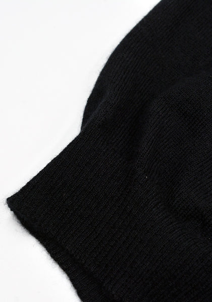 RICK OWENS RP02C1493 WS 09 BIG KNIT BEANIE HAT BLACK FW23 | DOSHABURI Online Shop