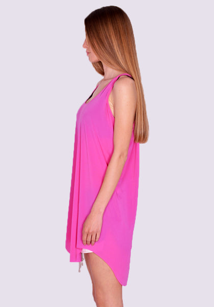 RICK OWENS WOMEN RO01C5151 BZ 13 LOOSE TANKTOP HOT PINK SS23 | DOSHABURI Online Shop