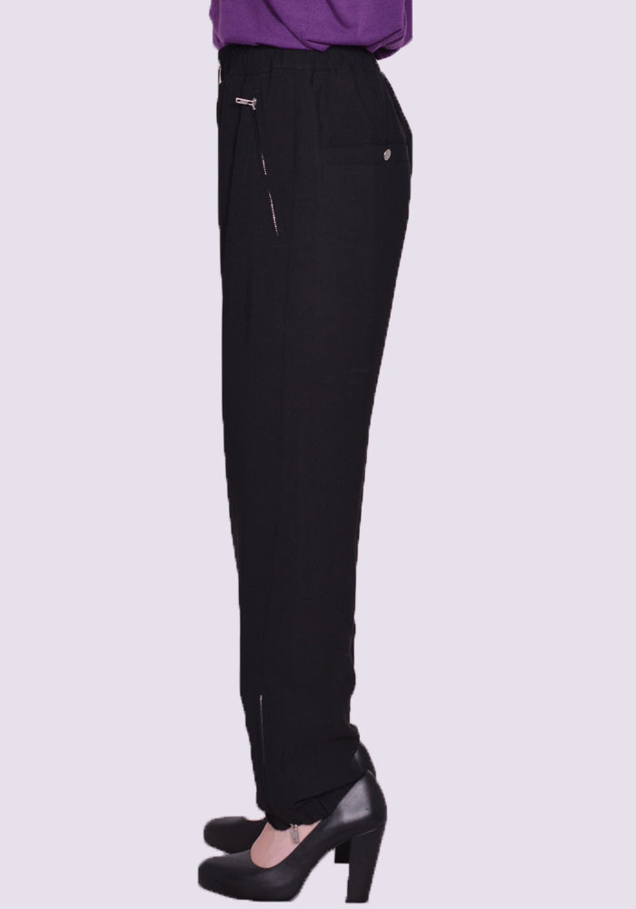 RICK OWENS WOMEN TRACK PANTS BLACK SS23 | DOSHABURI Online Shop