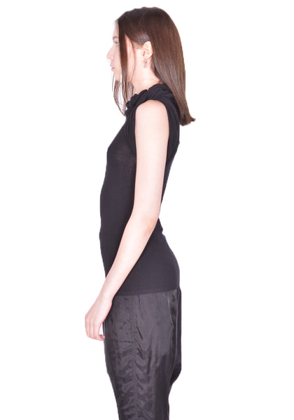 RICK OWENS WOMEN RO01D2680 VI 09 KNITTED TWIST TOP SS24 | DOSHABURI Online Shop