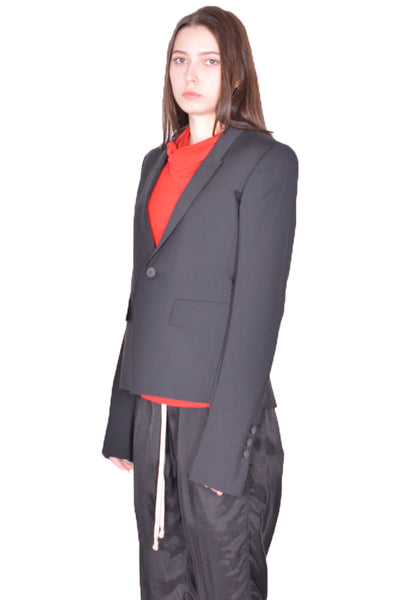 RICK OWENS WOMEN RP01D2764 WL 60CM SOFT BLAZER LACK SS24 | DOSHABURI Online Shop