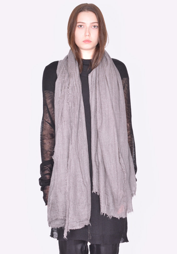 RICK OWENS WOMEN FOLLO SCARF DUST SS24 | DOSHABURI Online Shop