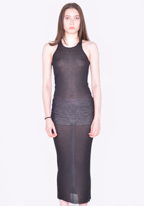 RICK OWENS WOMEN RP01D2549 RC TANK DRESS BLACK