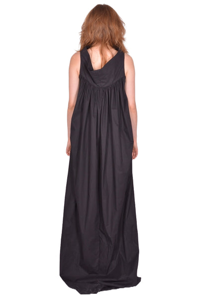 RICK OWENS WOMEN CHALICE GOWN DRESS BLACK SS25 | DOSHABURI Shop