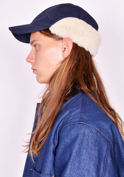 SKY HIGH FARM SHF04K040-1 UNISEX LOGO LABEL CAP NAVY