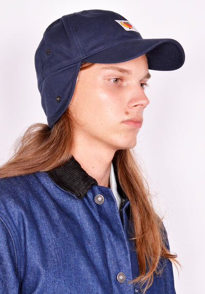 SKY HIGH FARM SHF04K040-1 UNISEX LOGO LABEL CAP NAVY