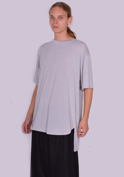 YUIKI SHIMOJI OVERSIZE T-SHIRT LIGHT GREY | DOSHABURI Online Shop