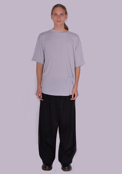 YUIKI SHIMOJI OVERSIZE T-SHIRT LIGHT GREY | DOSHABURI Online Shop