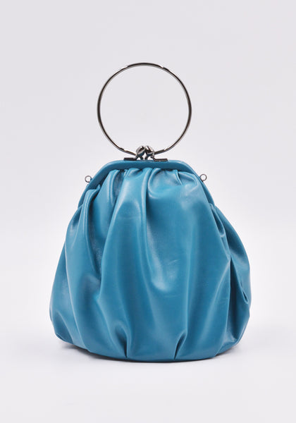 YOHJI YAMAMOTO DISCORD DZ-A93-707 DRAPE CLASP POUCH BLUE | DOSHABURI Online Shop