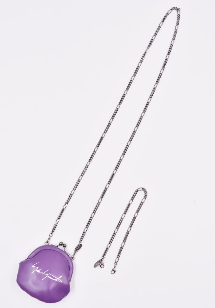 YOHJI YAMAMOTO DISCORD COIN NECKLACE SHEEP SKIN PURPLE | 50