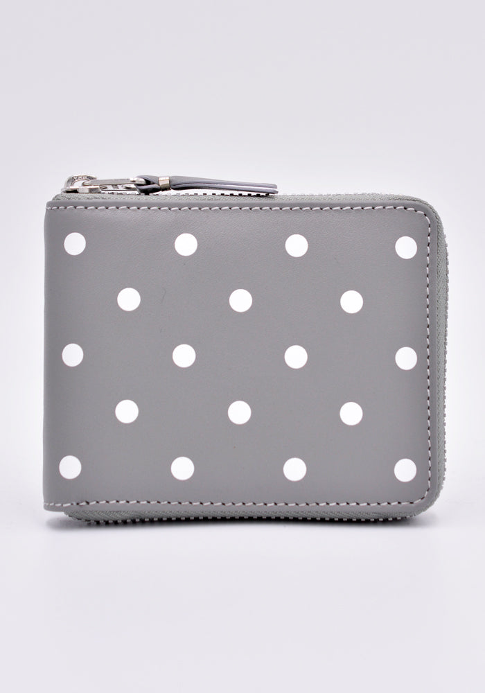 COMME DES GARCONS SA7100PD ZIP WALLET POLCA DOT GREY | DOSHABURI Online Shop