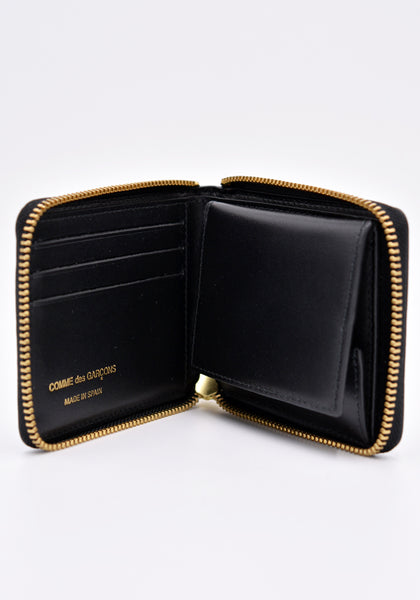 COMME DES GARCONS SA7100 CLASSIC ZIP WALLET BLACK | DOSHABURI Online Shop