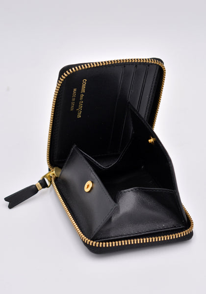 COMME DES GARCONS SA7100 CLASSIC ZIP WALLET BLACK | DOSHABURI Online Shop