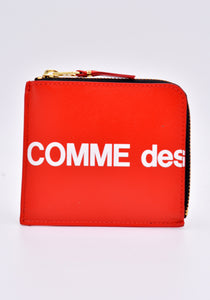 COMME DES GARCONS SA3100HL HUGO LOGO ZIP WALLET RED | DOSHABURI Online Shop