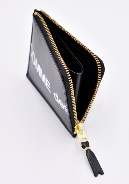 COMME DES GARCONS SA3100HL HUGE LOGO ZIP WALLET BLACK DOSHABURI Shop