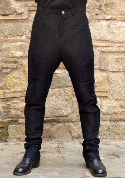 INDIVIDUAL SENTIMENTS UNISEX LOW CROTCH PANTS NAVY-BLACK 50% Off