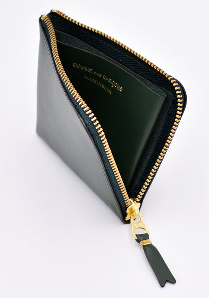 COMME DES GARCONS SA3100 CLASSIC ZIP WALLET BOTTLE GREEN | DOSHABURI Online Shop