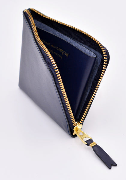 COMME DES GARCONS SA3100 CLASSIC ZIP WALLET NAVY | DOSHABURI Online Shop